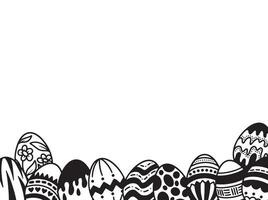 Frame Egg Easter Border Line Art vector