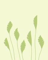 Tropical leaf botanical plant minimal pattern background layout banner copy space print art editable vector