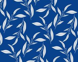 Plant leaf spring botanical garden pattern print wall art background illustration layout textile design editable vector