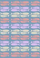 Marine Fish collection pattern background illustration layout poster fabric textile wallpaper print art editable vector