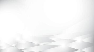 Abstract geometric white and gray color, modern design stripes background with polygon shape, low poly pattern and glowing light illustration vector