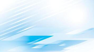Abstract geometric white and blue color background with rhombus shape, straight line and glowing light illustration. vector