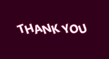 Animated Thank You Graphic with Simple Design on Dark Background video