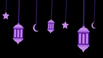 Lantern Islamic Creating Animated Loading Screen with Simple Shape Transition in Black Background video