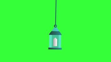 Lantern Islamic Animated Lanterns Floating on Green Screen Background for Festive Greetings video