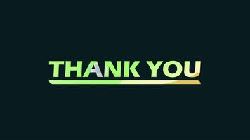Showing appreciation with thank you text animation on dark background video