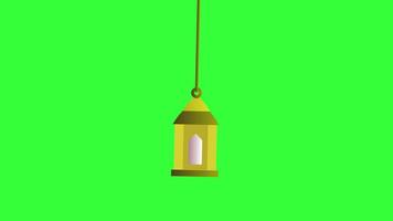 Lantern Islamic Animated Ramadan Lanterns Floating on Green Screen Background video