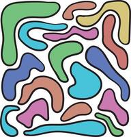Abstract minimalistic composition - with colorful shapes - unique graphic design for design elements, wallpaper, logo your unique form vector