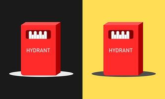 a graphic design of a hydrant box vector