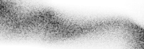 Halftone wavy texture background. Dotted gritty sand noise wallpaper. Black grunge pop art wave gradient overlay. Weathered pixelated raster halfton comic backdrop. Bitmap fading subtle surface vector
