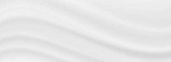 Smooth grey wave background. Subtle curve lines texture. Abstract gray template wallpaper for graphic design, medical, tech, cosmetic, poster, flyer, brochure. Wide gris gradient pattern vector