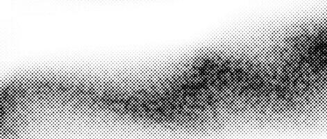 Halftone wave texture background. Dotted gritty sand noise wallpaper. Black grunge pop art wavy gradient overlay. Weathered pixelated raster comic backdrop. Bitmap fading subtle surface vector