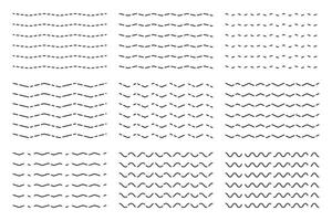 Geometric vintage Zigzag Waves Lines patterns collections. Border Doodle design illustration. vector