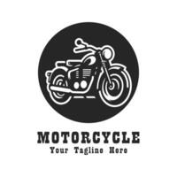 Motorcycle Simple Logo Design With Flat Background vector