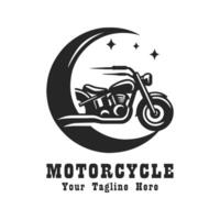 Simple Logo Motorcycle Design With Flat Background vector