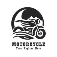 Logo Motorcycle Simple Illustration With Flat Background vector