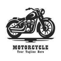 Simple Logo Motorcycle Illustration With Flat Background vector