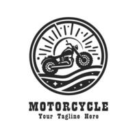 Logo Simple Motorcycle Design With Grey Concept vector