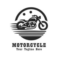 Motorcycle Logo Simple Design With Flat Background vector
