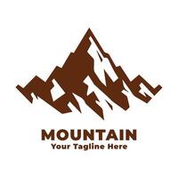 Illustration Simple Mountain Logo With Flat Background vector