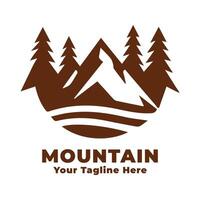 Logo Mountain Simple Design vector