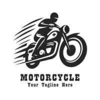 Logo Motorcycle Simple Design With Grey Concept vector