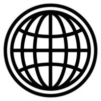 Global Network Icon Elegant World Design vector