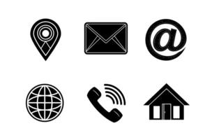 Call, Email Location Icons Business Communication vector