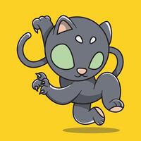 robot cat jumping. symbol of technology, modern and speed vector