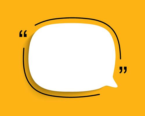 Testimonial banner infographic background. Infographic quote bubble illustration.