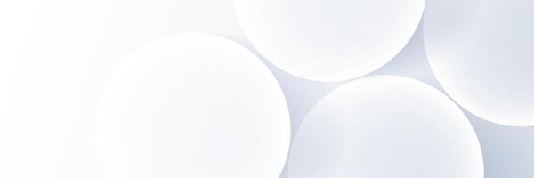 Minimalist White Circular Abstract Background vector