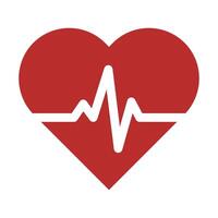 Heartbeat pulse icon health medical concept for graphic design, logo, web site, social media, mobile app, ui illustration vector
