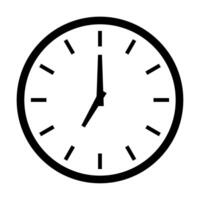 clock icon for graphic design, logo, web site, social media, mobile app, illustration. vector