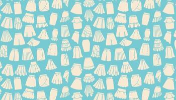 A Whimsical Array of Skirts in Playful Patterns vector