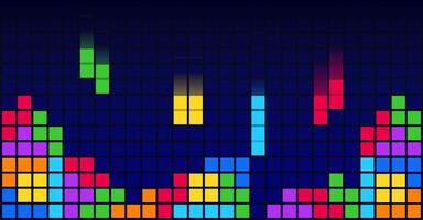 Brick Blocks Game Background Template vector