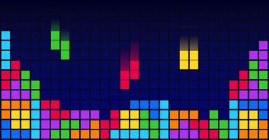a colorful square pattern a colorful Brick Blocks Game Background Template vector