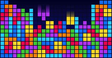 a colorful screen a colorful Brick Blocks Game Background Template vector