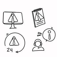 a set of icons depicting a computer, phone, and other items symbol for info icon vector