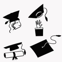 graduation cap clipart doodle vector
