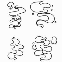 a set of four different types of smoke steam vector