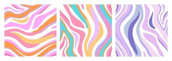 A set of four colorful abstract patterns vector