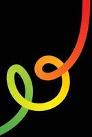 Lines with Color Gradient. Abstract 3D Shapes. vector
