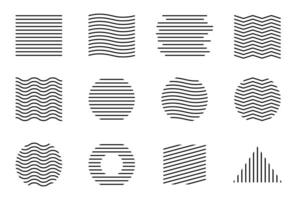 Geometric shape set isolated on white background. vector