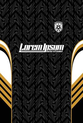 Abstract background for sports jersey pattern liquid black gold