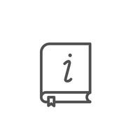 instruction book simple outline icon design good for web or mobile app vector