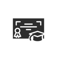 diploma simple modern solid icon design good for web or mobile app vector