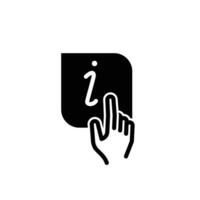 giving instruction or information solid icon design good for web or mobile app vector