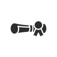 diploma simple solid icon design good for web or mobile app vector