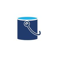 Paint Bucket simple colored icon design good for web or mobile app vector
