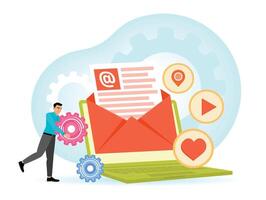 Marketing Automation Concept. Digital Campaigns To Reach Targeted Customers. vector